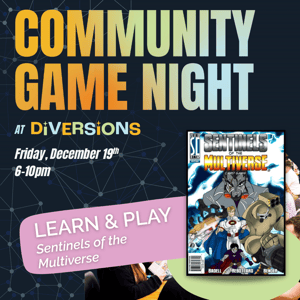 December Community Game Night feat. Sentinels of the Multiverse