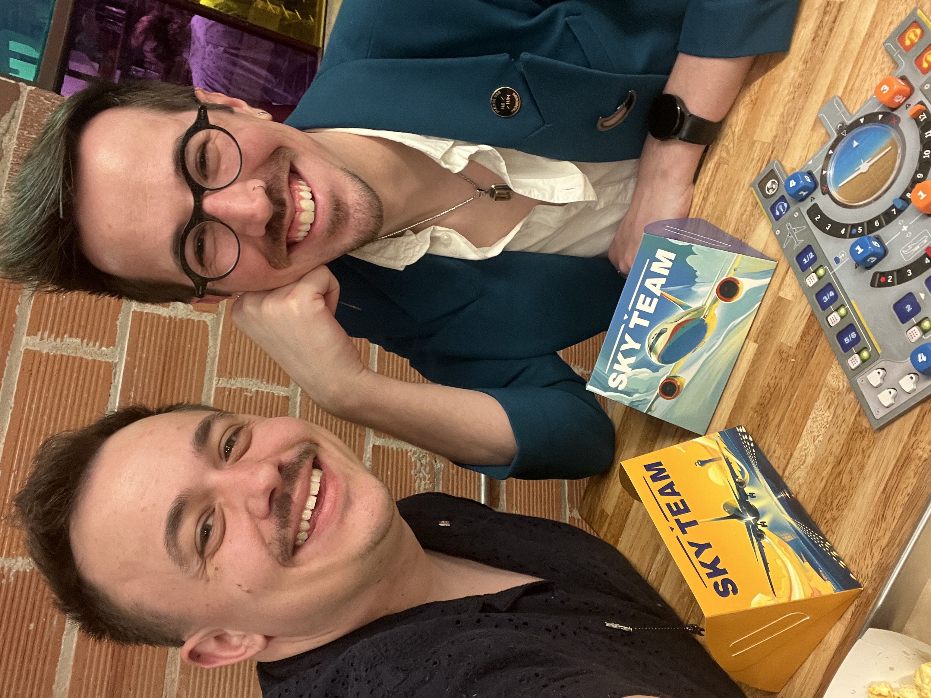 Nolan and Sean playing Sky Team